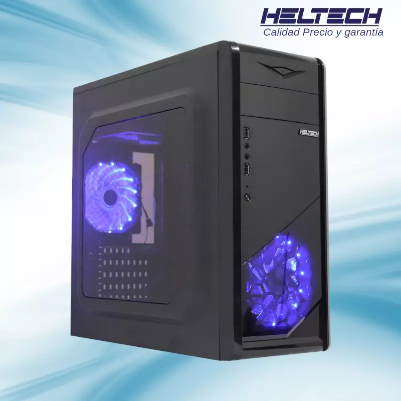 CASE GAMER 996 HELTECH LED AZUL O ROJO