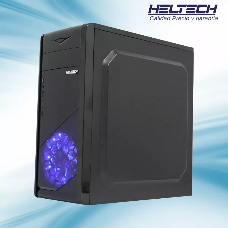 CASE GAMER 996 HELTECH LED AZUL O ROJO - Imagen 5
